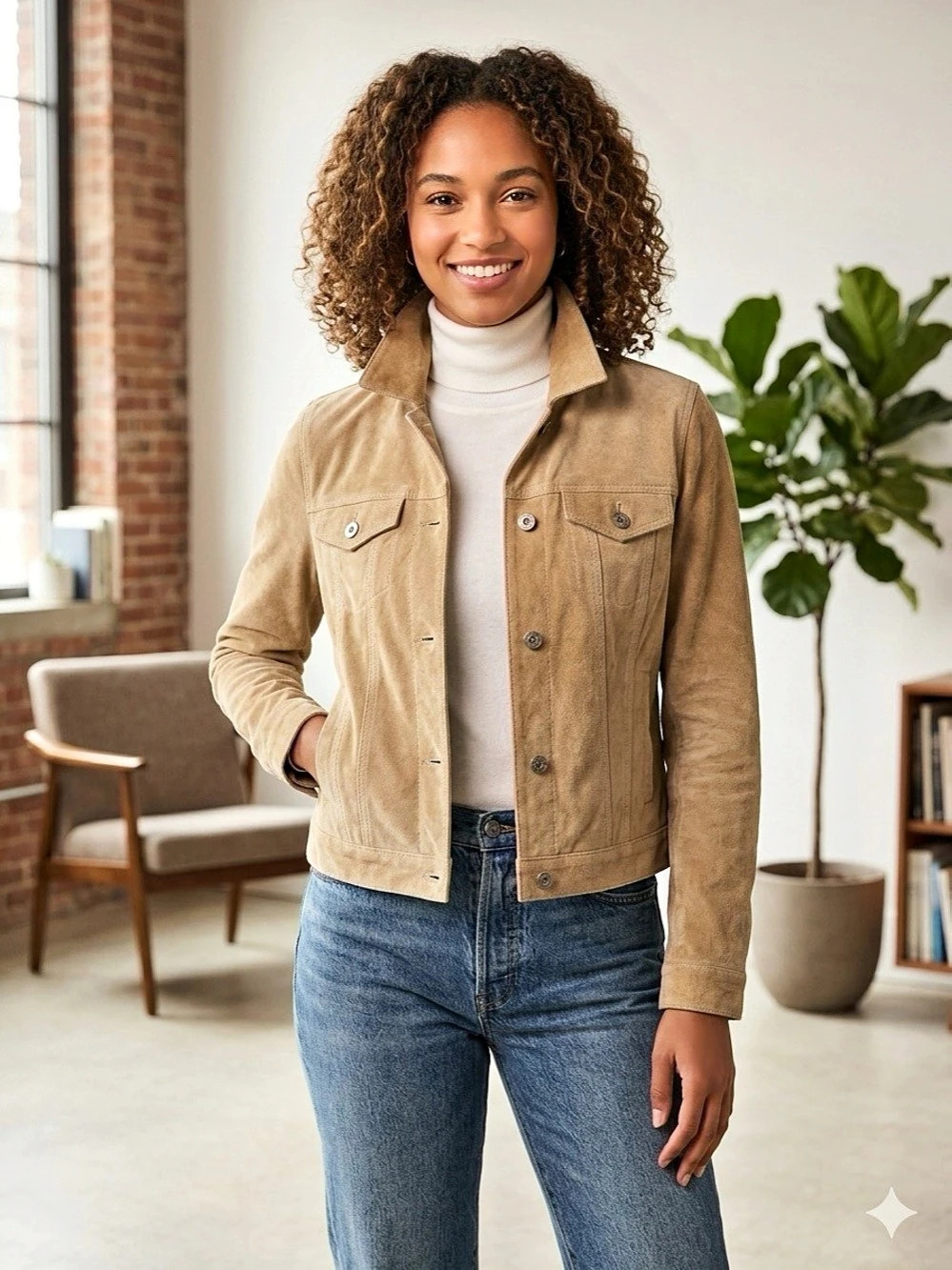 Vintage Eddie Bauer “Seattle Suede “ Trunker Jacket Size XS Women